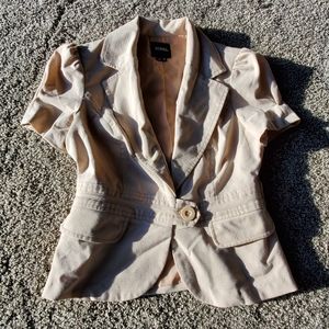 Make an offer! Tan one button suit jacket
